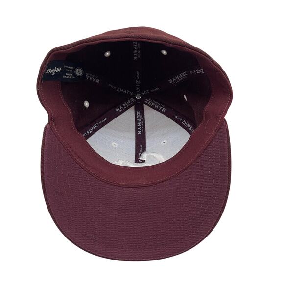 ZEPHYR Z Fit Authentic Cap Hat Double G Embroidered Design Size Small Maroon - Picture 5 of 8